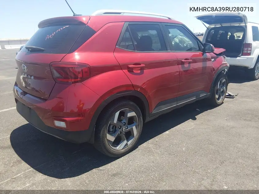 2024 Hyundai Venue Sel VIN: KMHRC8A39RU280718 Lot: 45549938
