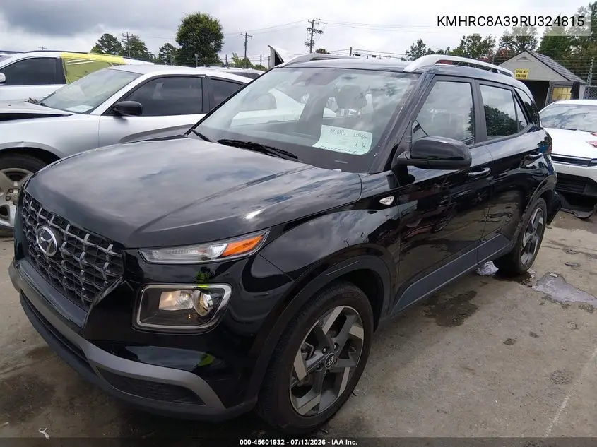 2024 Hyundai Venue Sel VIN: KMHRC8A39RU324815 Lot: 45601932