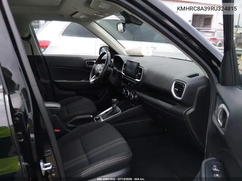 2024 Hyundai Venue Sel VIN: KMHRC8A39RU324815 Lot: 45601932