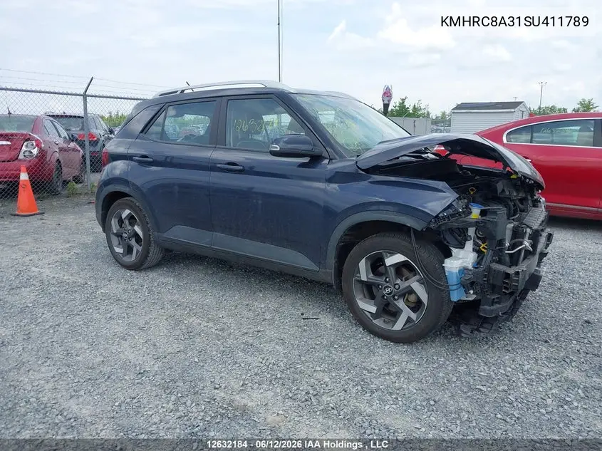 2025 Hyundai Venue Sel/Limited VIN: KMHRC8A31SU411789 Lot: 12632184