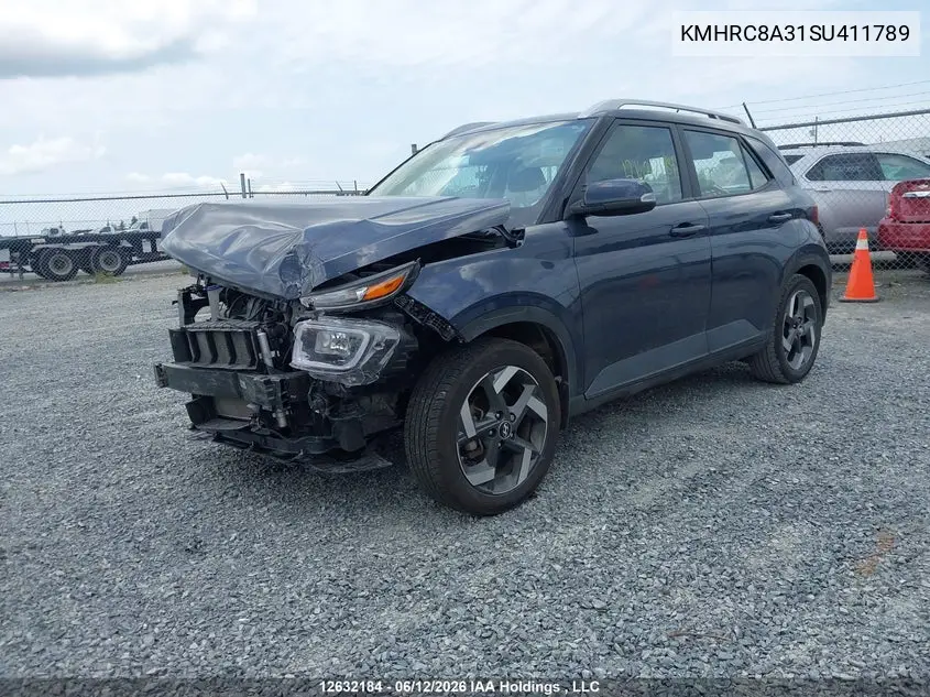 2025 Hyundai Venue Sel/Limited VIN: KMHRC8A31SU411789 Lot: 12632184