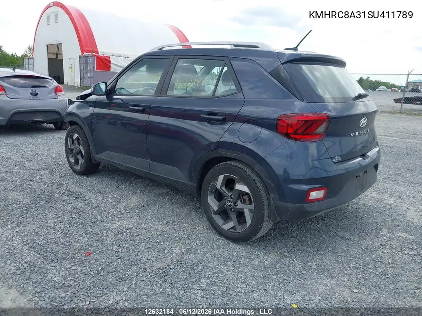 2025 Hyundai Venue Sel/Limited VIN: KMHRC8A31SU411789 Lot: 12632184