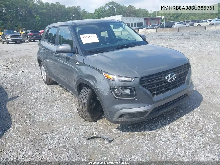 2025 Hyundai Venue Se VIN: KMHRB8A38SU385761 Lot: 45341436