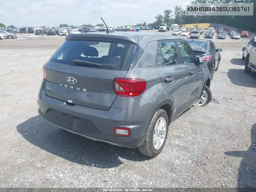 2025 Hyundai Venue Se VIN: KMHRB8A38SU385761 Lot: 45341436