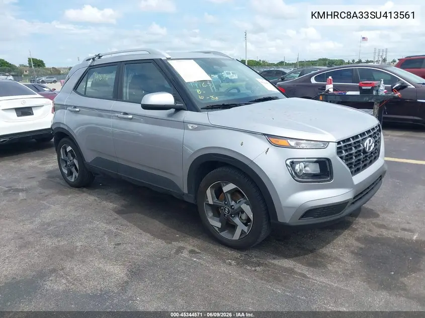 2025 Hyundai Venue Sel VIN: KMHRC8A33SU413561 Lot: 45344571