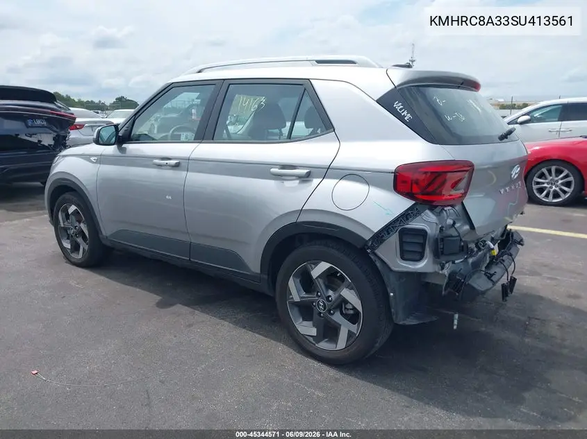 2025 Hyundai Venue Sel VIN: KMHRC8A33SU413561 Lot: 45344571