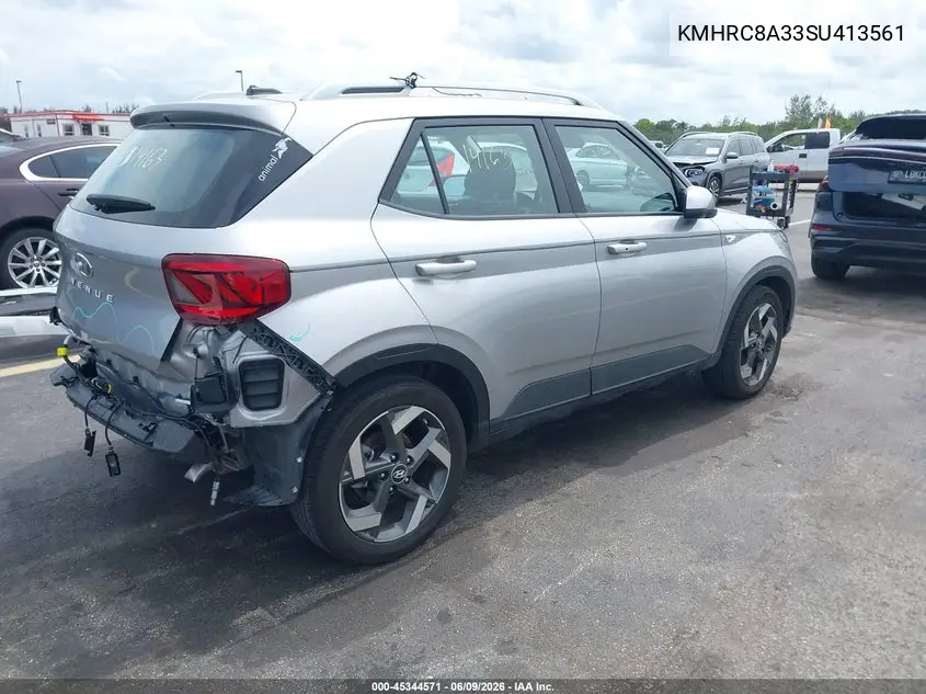 2025 Hyundai Venue Sel VIN: KMHRC8A33SU413561 Lot: 45344571