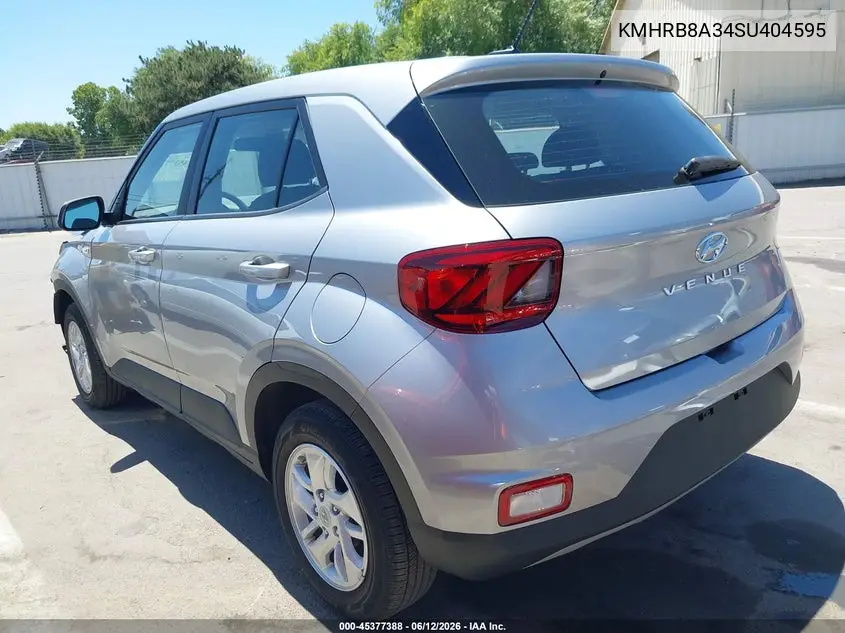 2025 Hyundai Venue Se VIN: KMHRB8A34SU404595 Lot: 45377388