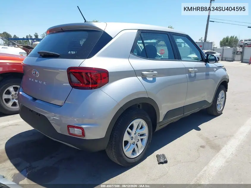 2025 Hyundai Venue Se VIN: KMHRB8A34SU404595 Lot: 45377388