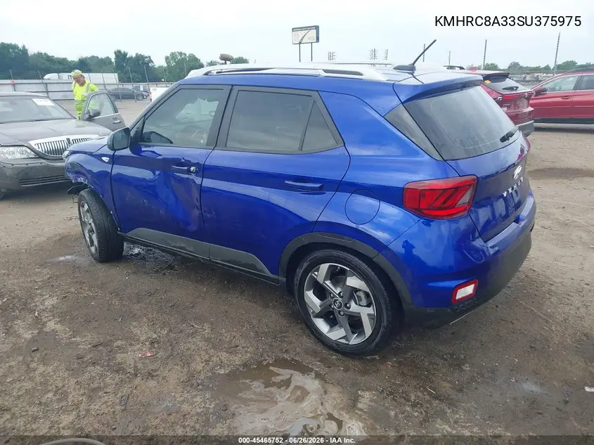 2025 Hyundai Venue Sel VIN: KMHRC8A33SU375975 Lot: 45465752