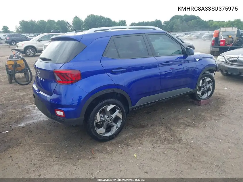 2025 Hyundai Venue Sel VIN: KMHRC8A33SU375975 Lot: 45465752