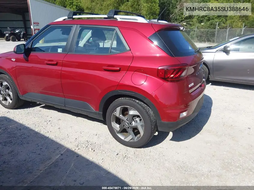 2025 Hyundai Venue Sel VIN: KMHRC8A35SU388646 Lot: 45478871