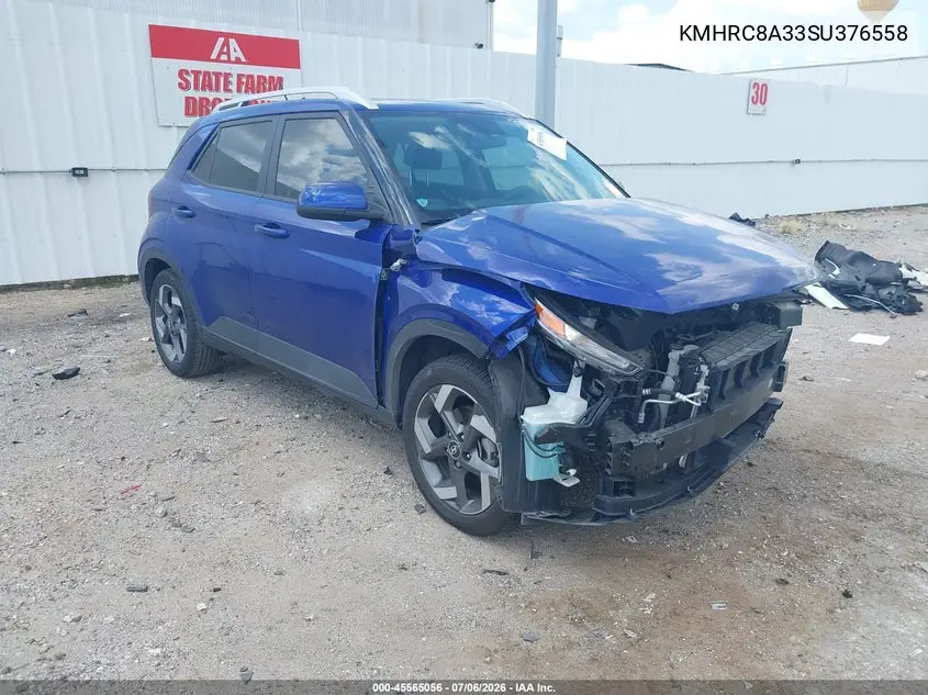 2025 Hyundai Venue Sel VIN: KMHRC8A33SU376558 Lot: 45565056