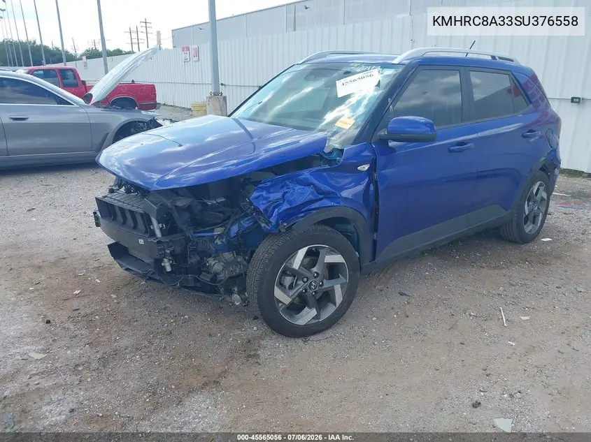 2025 Hyundai Venue Sel VIN: KMHRC8A33SU376558 Lot: 45565056