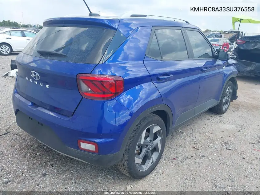2025 Hyundai Venue Sel VIN: KMHRC8A33SU376558 Lot: 45565056