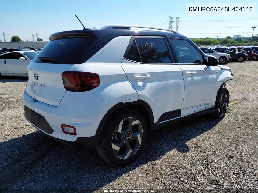 2025 Hyundai Venue Limited VIN: KMHRC8A34SU404142 Lot: 45611652