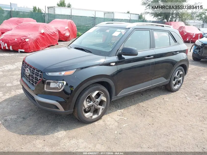 2025 Hyundai Venue Sel VIN: KMHRC8A35SU383415 Lot: 45652577