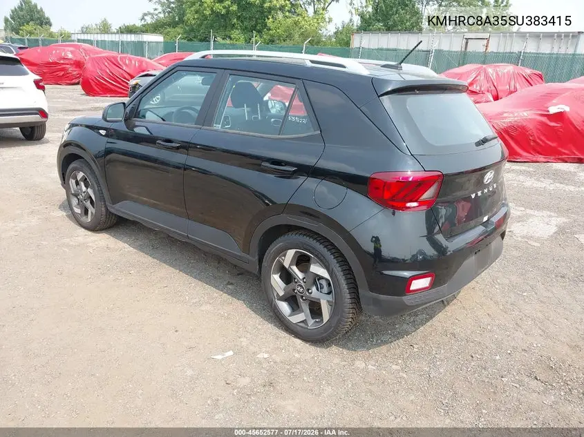 2025 Hyundai Venue Sel VIN: KMHRC8A35SU383415 Lot: 45652577
