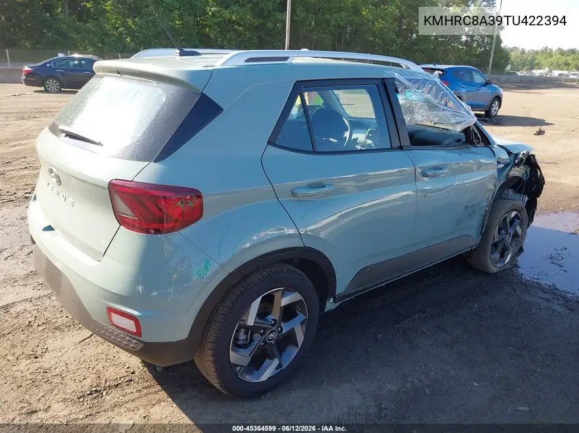 2026 Hyundai Venue Sel VIN: KMHRC8A39TU422394 Lot: 45364599