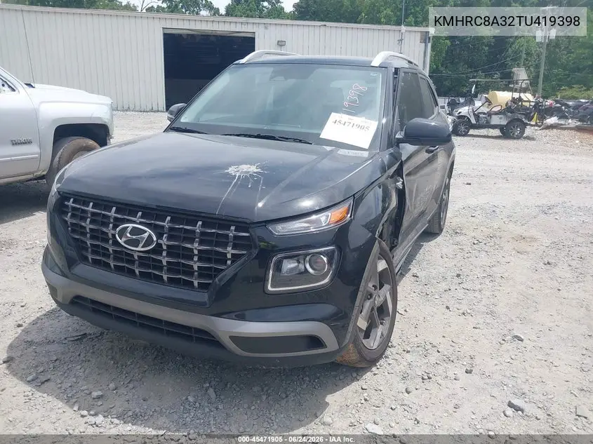 2026 Hyundai Venue Sel VIN: KMHRC8A32TU419398 Lot: 45471905