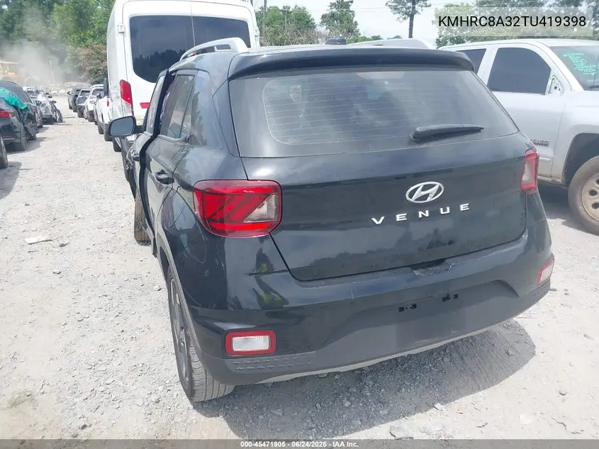 2026 Hyundai Venue Sel VIN: KMHRC8A32TU419398 Lot: 45471905