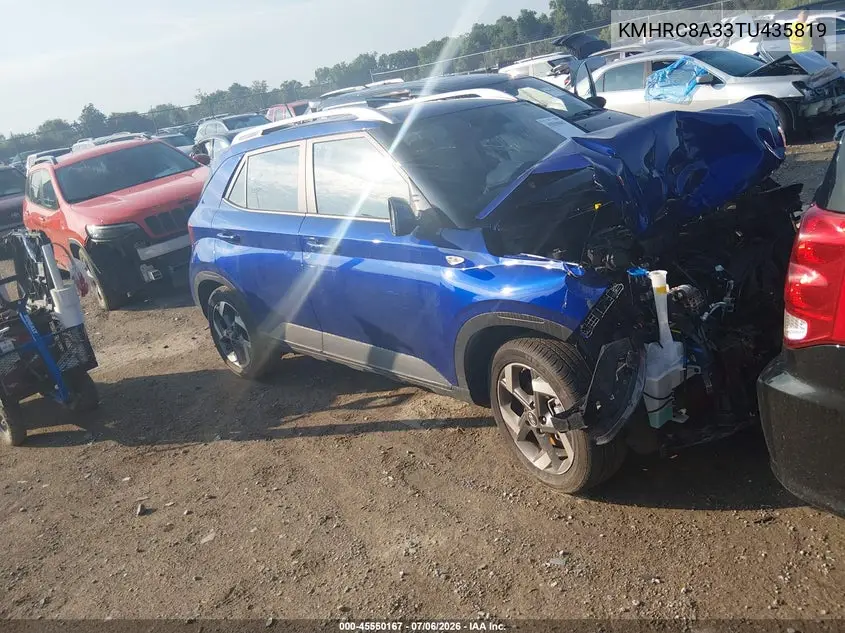 2026 Hyundai Venue Sel VIN: KMHRC8A33TU435819 Lot: 45550167