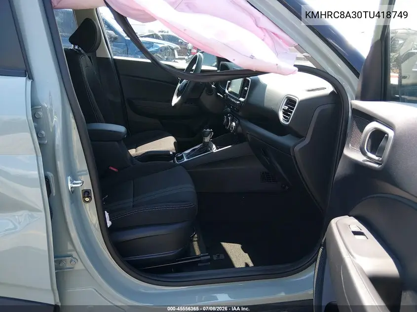 2026 Hyundai Venue Sel VIN: KMHRC8A30TU418749 Lot: 45556365