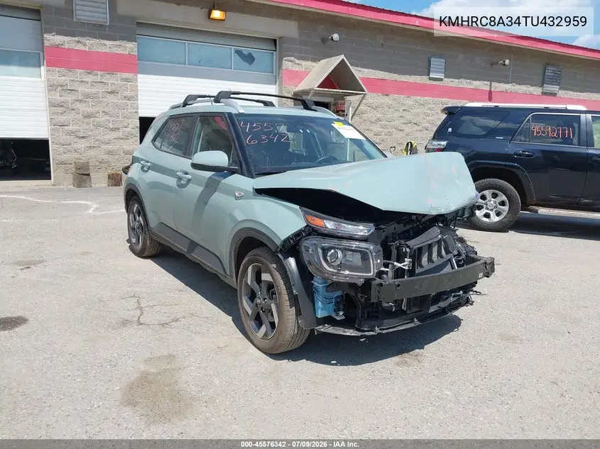 2026 Hyundai Venue Sel VIN: KMHRC8A34TU432959 Lot: 45576342