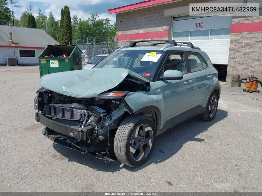 2026 Hyundai Venue Sel VIN: KMHRC8A34TU432959 Lot: 45576342