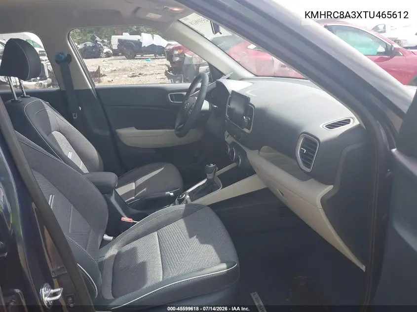 2026 Hyundai Venue Sel W/Two-Tone Roof VIN: KMHRC8A3XTU465612 Lot: 45599618