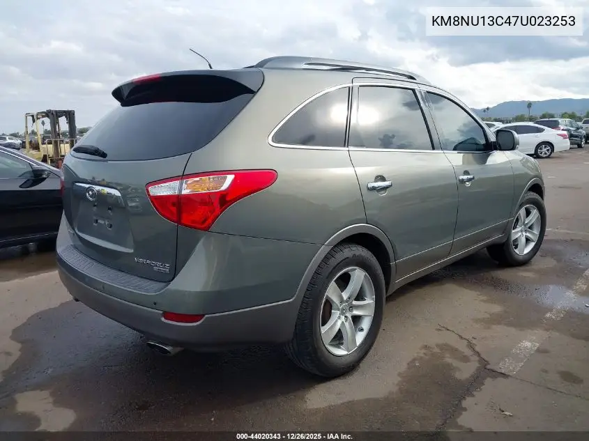 2007 Hyundai Veracruz Gls/Limited/Se VIN: KM8NU13C47U023253 Lot: 44020343