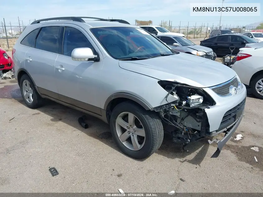 2007 Hyundai Veracruz Gls/Limited/Se VIN: KM8NU13C57U008065 Lot: 45603234