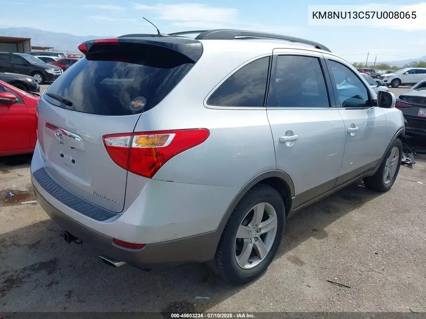 2007 Hyundai Veracruz Gls/Limited/Se VIN: KM8NU13C57U008065 Lot: 45603234