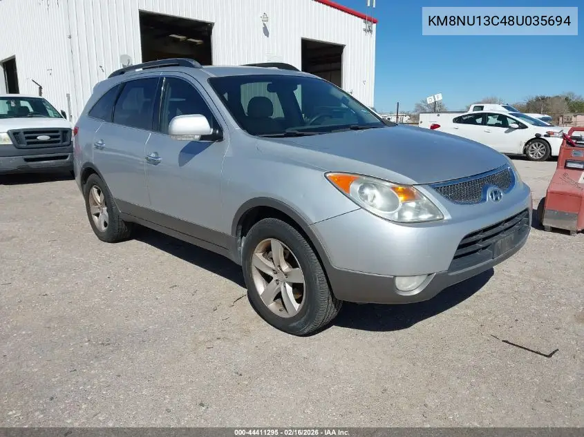 2008 Hyundai Veracruz Gls/Limited/Se VIN: KM8NU13C48U035694 Lot: 44411295