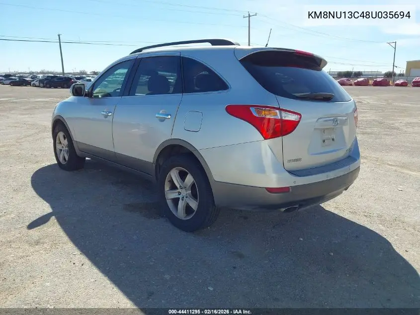 2008 Hyundai Veracruz Gls/Limited/Se VIN: KM8NU13C48U035694 Lot: 44411295
