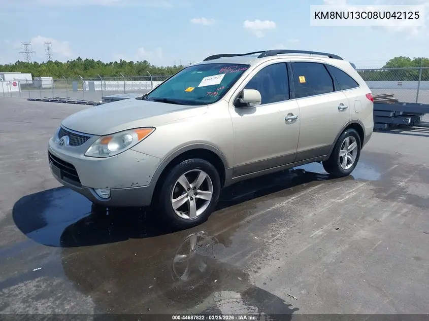 2008 Hyundai Veracruz Gls/Limited/Se VIN: KM8NU13C08U042125 Lot: 44687822
