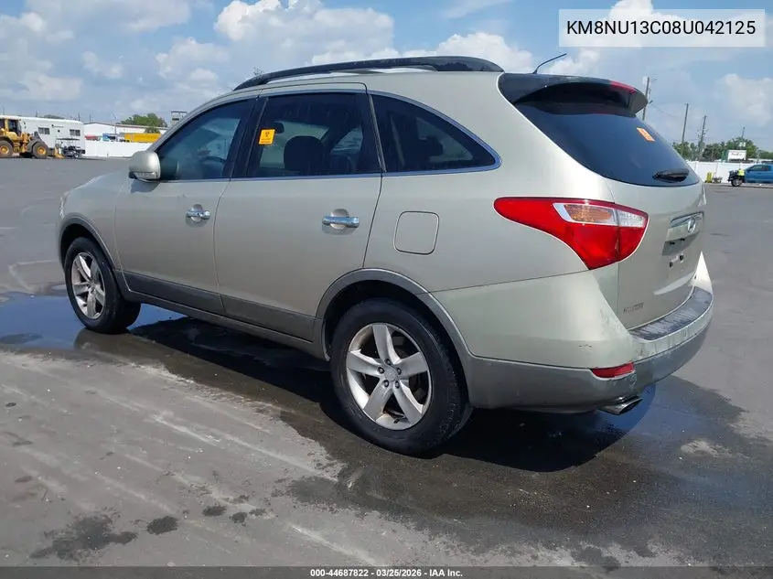 2008 Hyundai Veracruz Gls/Limited/Se VIN: KM8NU13C08U042125 Lot: 44687822