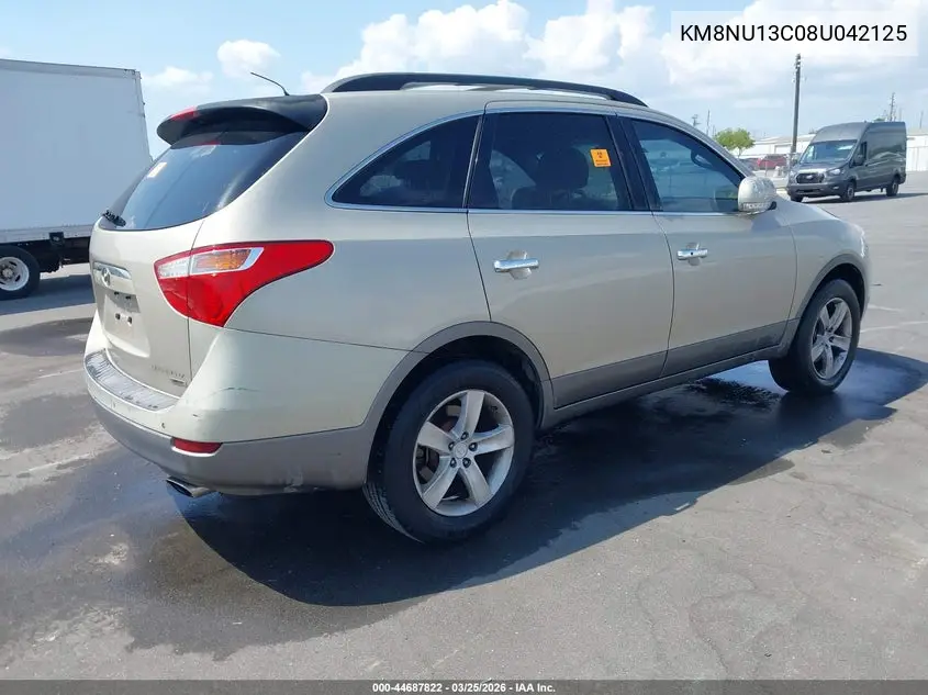2008 Hyundai Veracruz Gls/Limited/Se VIN: KM8NU13C08U042125 Lot: 44687822