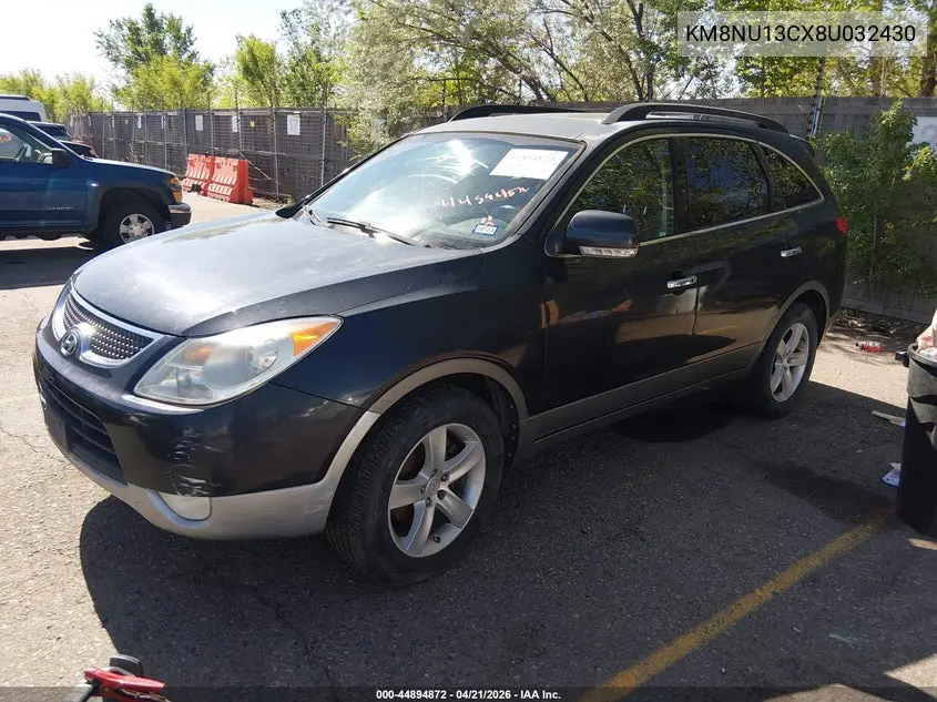2008 Hyundai Veracruz Gls/Limited/Se VIN: KM8NU13CX8U032430 Lot: 44894872