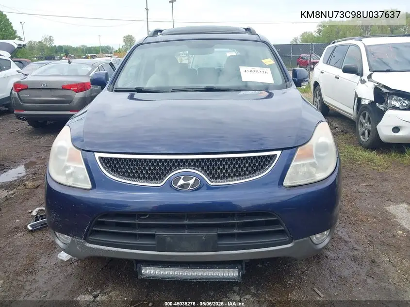 2008 Hyundai Veracruz VIN: KM8NU73C98U037637 Lot: 45035276