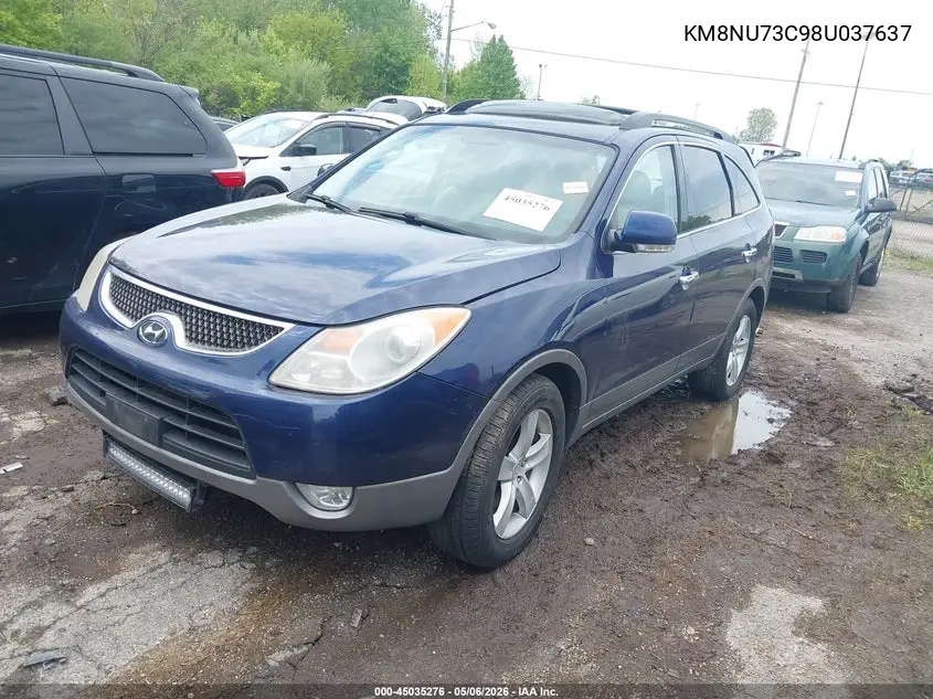 2008 Hyundai Veracruz VIN: KM8NU73C98U037637 Lot: 45035276