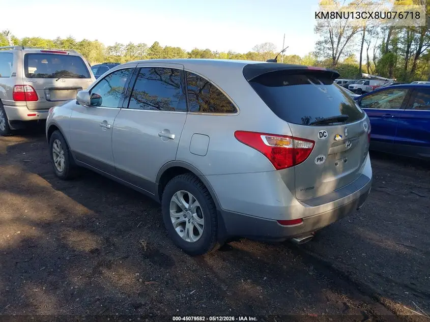 2008 Hyundai Veracruz Gls/Limited/Se VIN: KM8NU13CX8U076718 Lot: 45079582