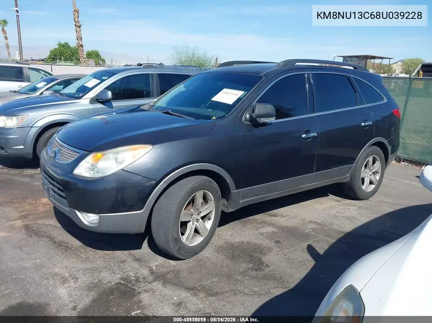 2008 Hyundai Veracruz VIN: KM8NU13C68U039228 Lot: 45136015
