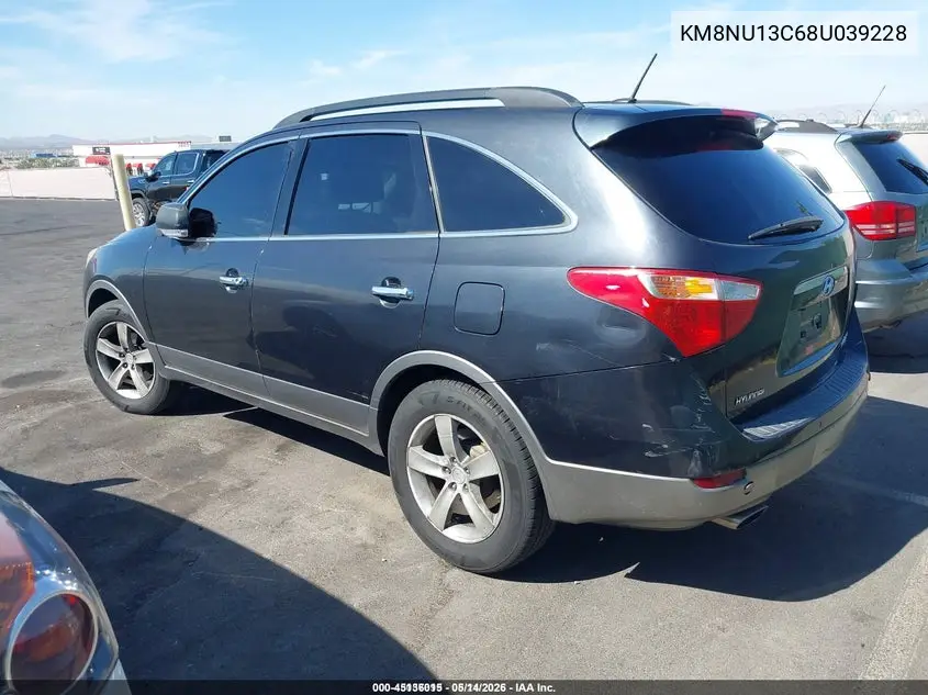 2008 Hyundai Veracruz VIN: KM8NU13C68U039228 Lot: 45136015