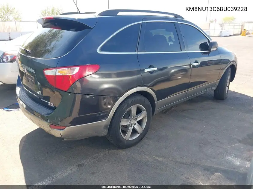 2008 Hyundai Veracruz VIN: KM8NU13C68U039228 Lot: 45136015