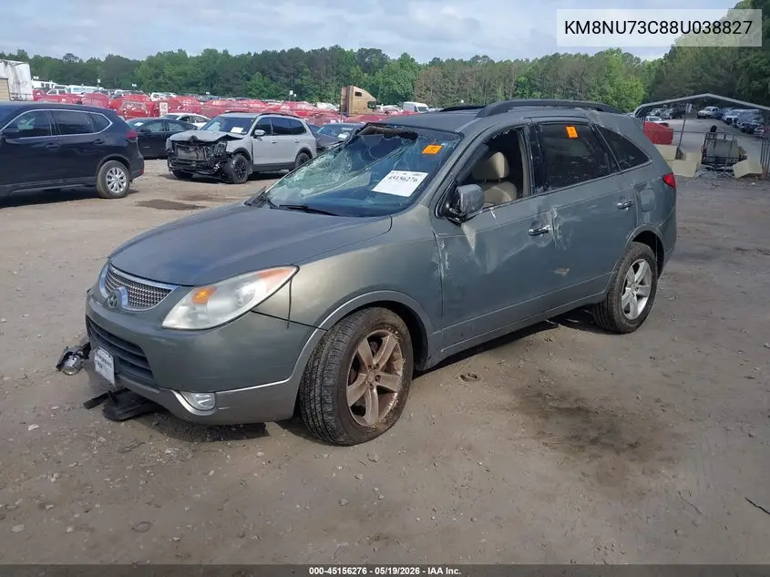2008 Hyundai Veracruz Gls/Limited/Se VIN: KM8NU73C88U038827 Lot: 45156276