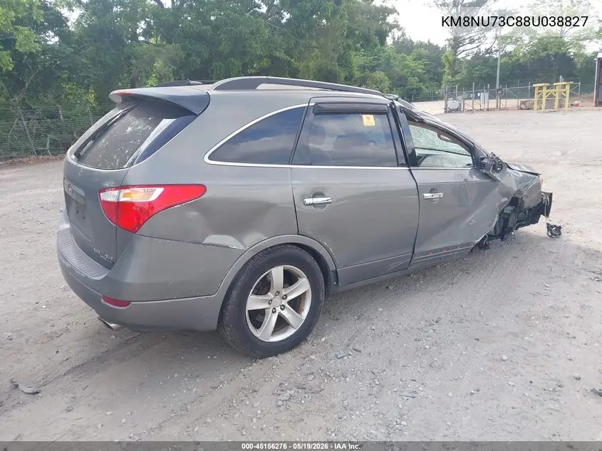 2008 Hyundai Veracruz Gls/Limited/Se VIN: KM8NU73C88U038827 Lot: 45156276