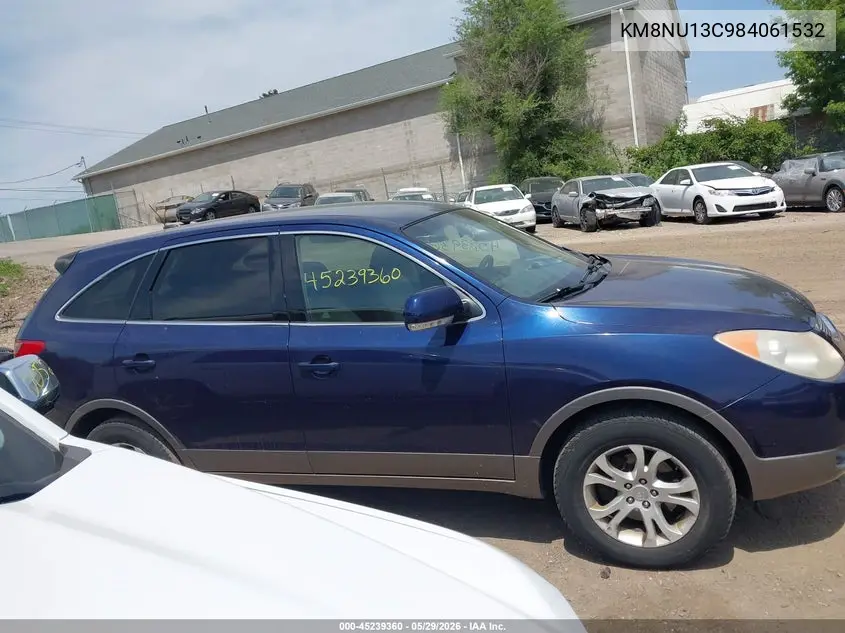 2008 Hyundai Veracruz Gls/Se/Limited VIN: KM8NU13C98U061532 Lot: 45239360