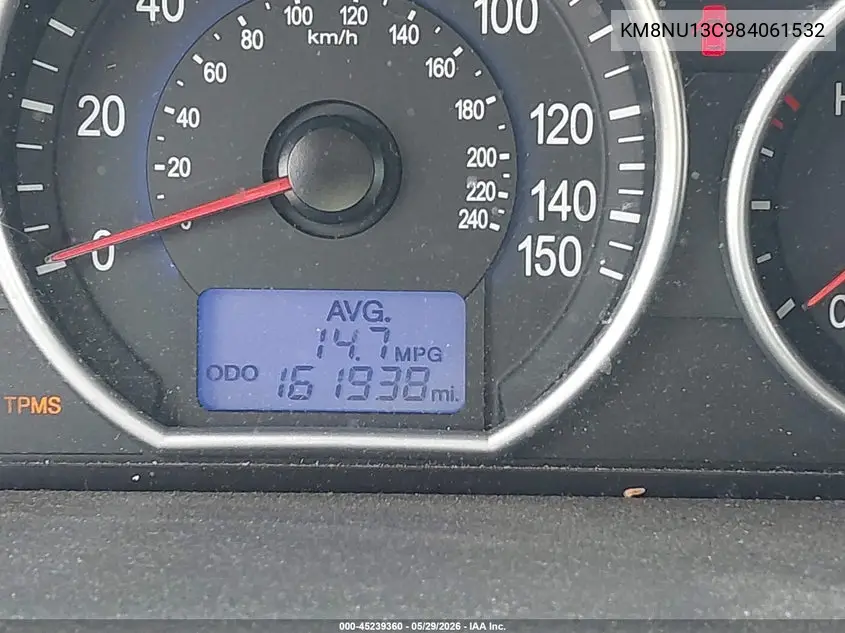 2008 Hyundai Veracruz Gls/Se/Limited VIN: KM8NU13C98U061532 Lot: 45239360