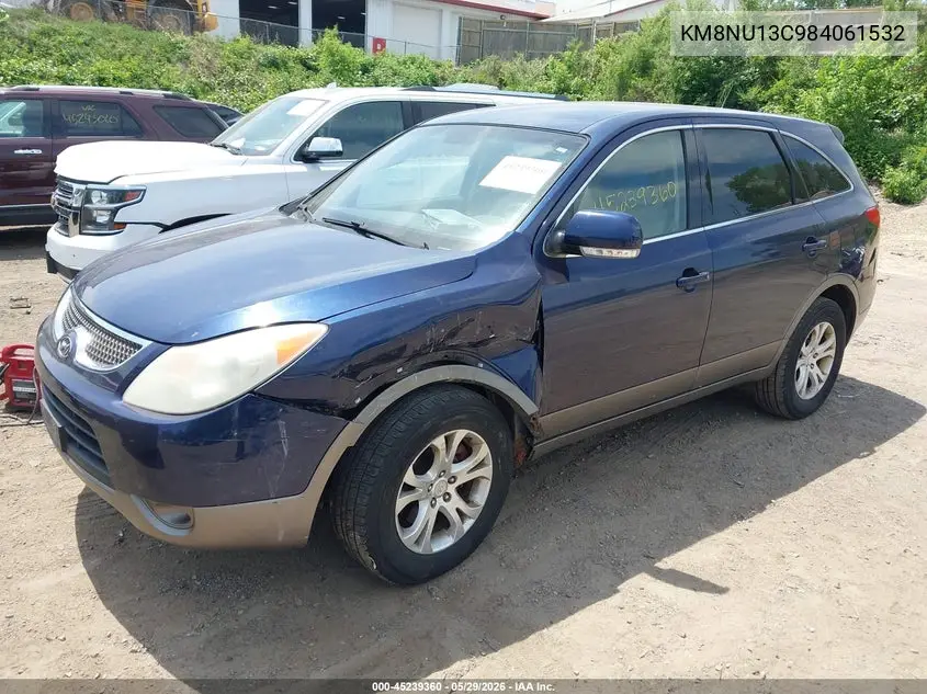 2008 Hyundai Veracruz Gls/Se/Limited VIN: KM8NU13C98U061532 Lot: 45239360